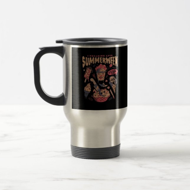 Taza De Viaje Meme clásico de Summerween (Izquierda)