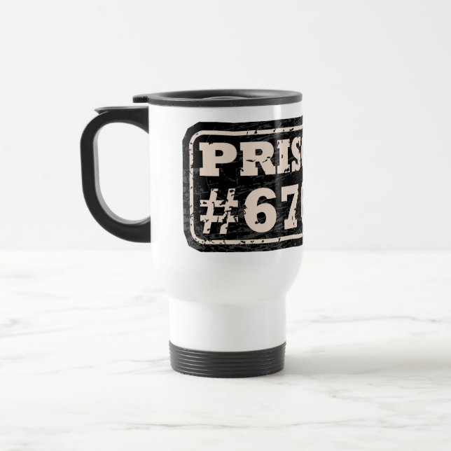 Taza De Viaje Meme del preso 67 (Izquierda)