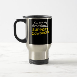 Taza De Viaje Meme viral del trabajador de ayuda emocional