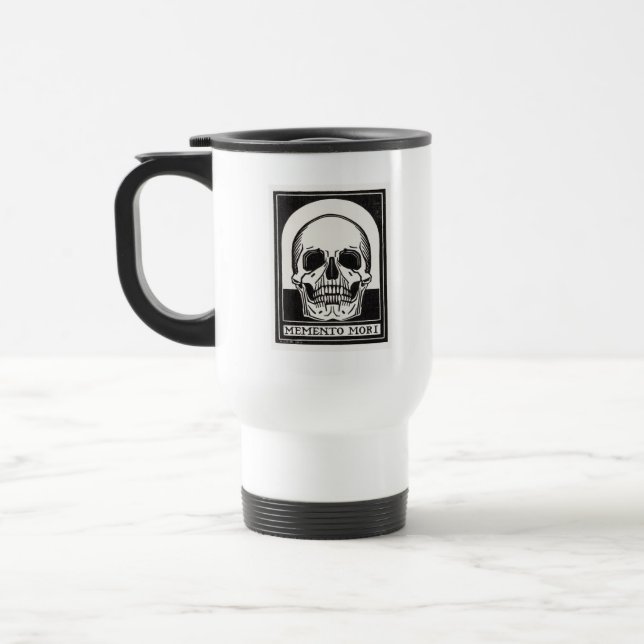 Taza De Viaje Memento Mori Skull Art (Izquierda)