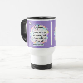 Taza De Viaje Mensaje de esperanza - Mateo 11-28 - White Travel 
