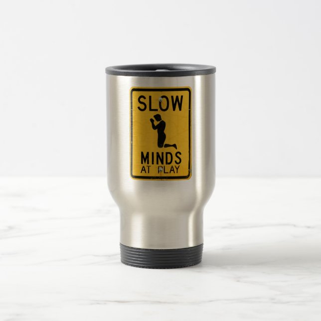 Taza De Viaje Mentes lentas en el juego - diseño divertido de la (Centro)