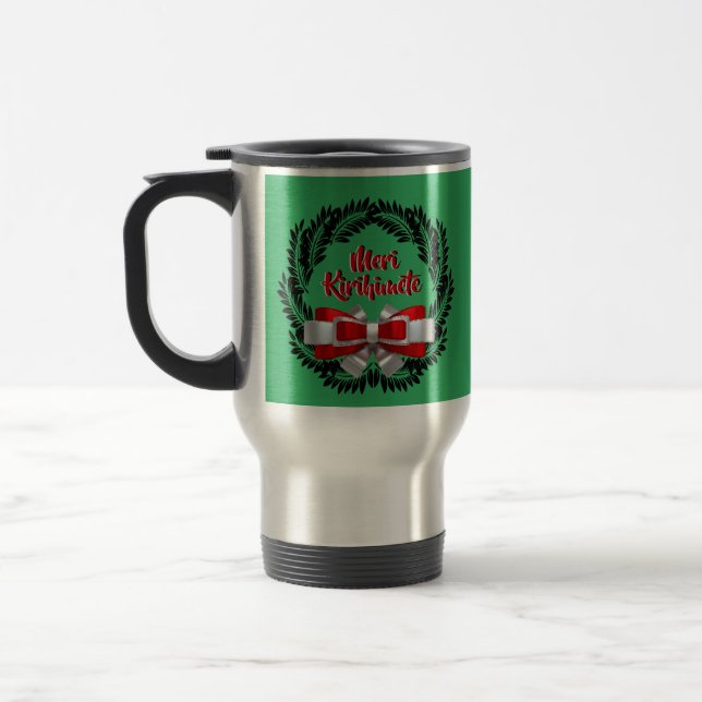 Taza De Viaje Meri Kirihimete Maori por Feliz Navidad (Izquierda)