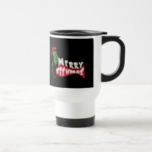 Taza De Viaje Merry Fishmas Navidades de pesca divertidos