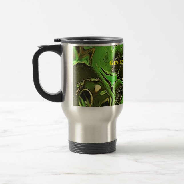 Taza De Viaje Metallica verde (Izquierda)