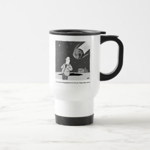 Taza De Viaje Meteorito divertido golpeando la Tierra Desastre. 