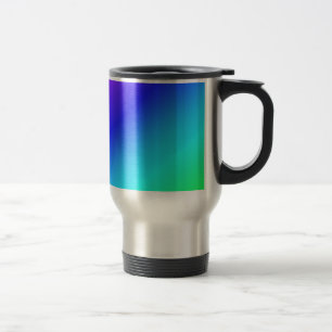 Taza De Viaje Mezcla diagonal azul verde arcoiris colorida