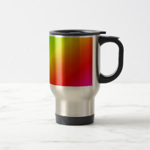 Taza De Viaje Mezcla diagonal de gradiente arcoiris colorido