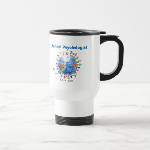 Taza De Viaje Mi mundo es lleno de niños--Taza de la psicologí