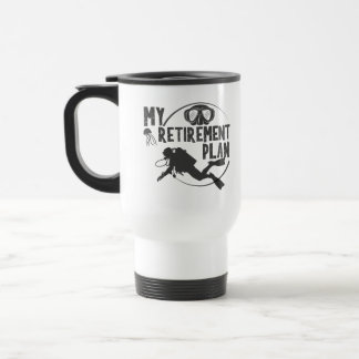 Taza De Viaje mi plan de retiro scuba buceo buceador