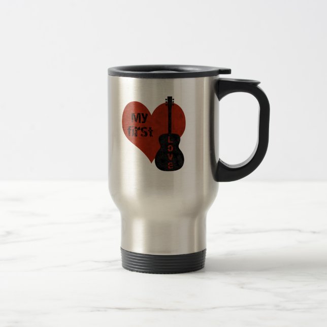 Taza De Viaje Mi primer amor Guitar Mug (Derecha)