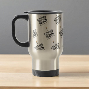 Taza de viaje minimalista personalizada con la mar