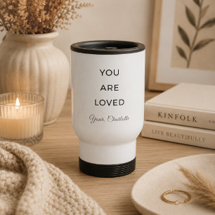Taza de viaje Minimalista Te Amamos