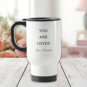 Taza de viaje Minimalista Te Amamos
