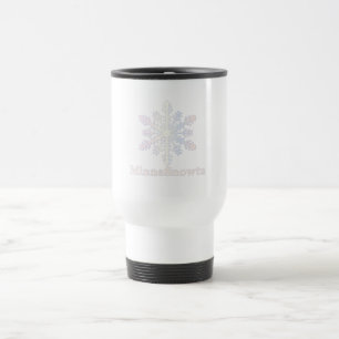 Taza De Viaje MinneSnowta con copo de nieve