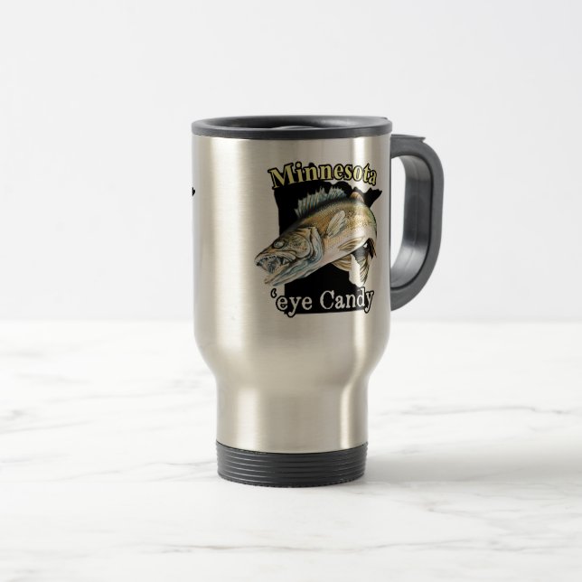 Taza De Viaje Minnesota 'Eye Candy Funny Walleye Fishing (Anverso derecho)