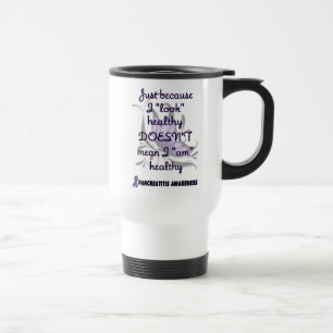 Taza De Viaje "Mira" sana/mariposa...Pancreatitis Travel Mug