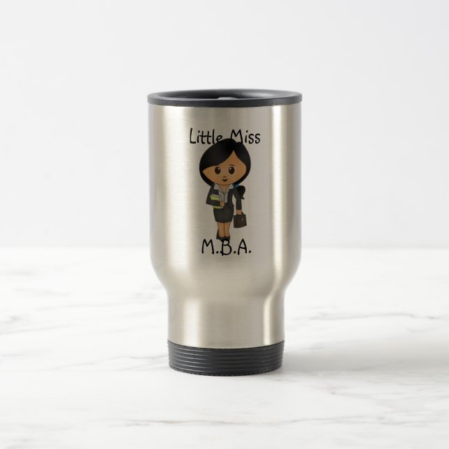 Taza De Viaje Miss Pequeña MBA - Brunette / Mujer de cabello neg (Centro)