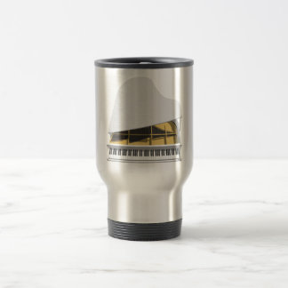 Taza De Viaje Modelo 3D: Gran Piano Blanco: Mug de viaje