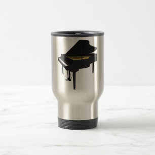 Taza De Viaje Modelo 3D: Gran piano negro: Mugre de viaje