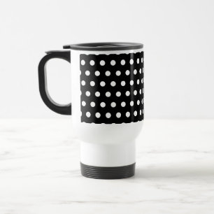Taza De Viaje Modelo de lunar blanco y negro. Manchado