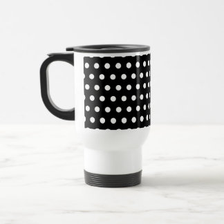 Taza De Viaje Modelo de lunar blanco y negro. Manchado