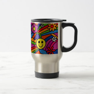 Taza De Viaje Modelo del arco iris del Hippie