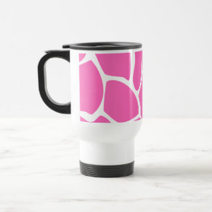 Taza De Viaje Modelo del estampado de girafa en rosa brillante