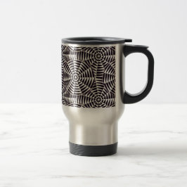 Taza De Viaje Modelo inconsútil geométrico monocromático