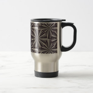 Taza De Viaje Modelo inconsútil geométrico monocromático