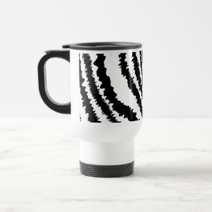Taza De Viaje Modelo negro del estampado de zebra