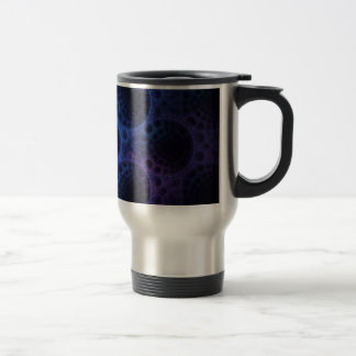 Taza De Viaje Modelo poroso azul del fractal
