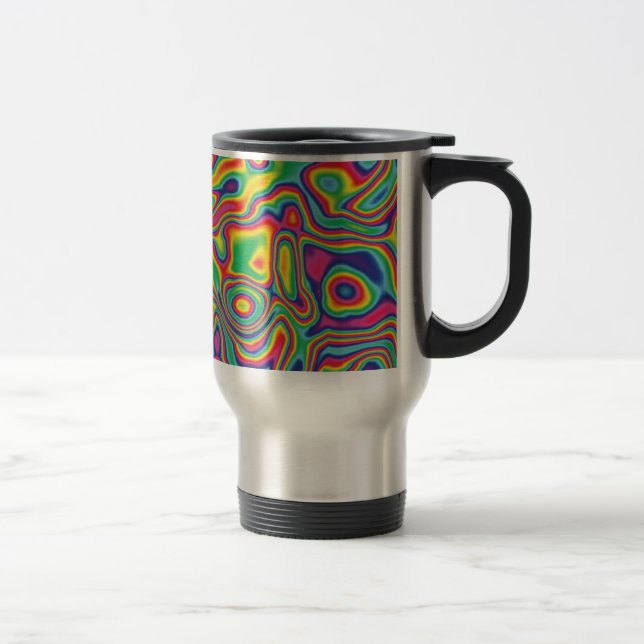Taza De Viaje Modelo psicodélico del aceite del arco iris (Derecha)