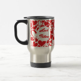 Taza De Viaje Modelo rojo del corazón de la pasión de la poción