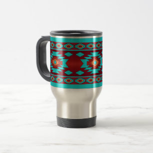 Taza De Viaje Modelo tribal étnico al sudoeste