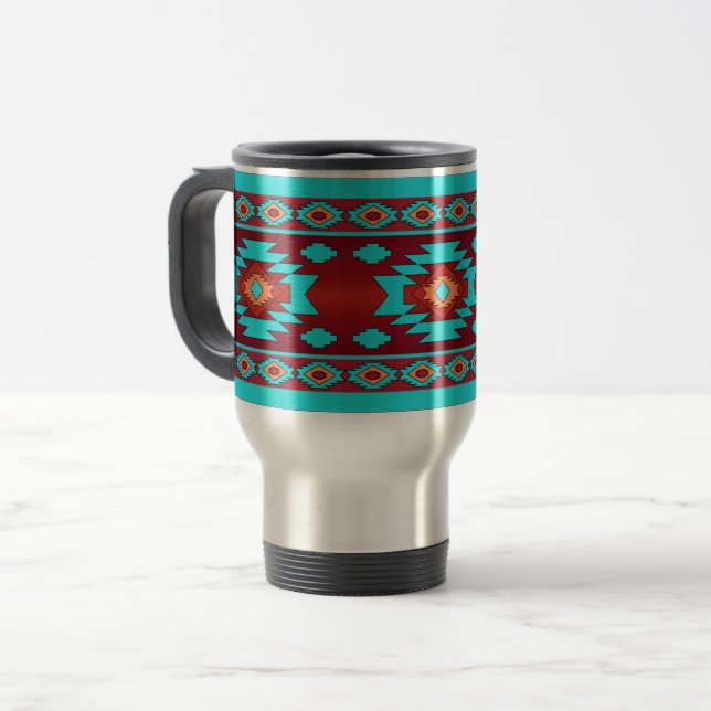 Taza De Viaje Modelo tribal étnico al sudoeste (Anverso izquierdo)