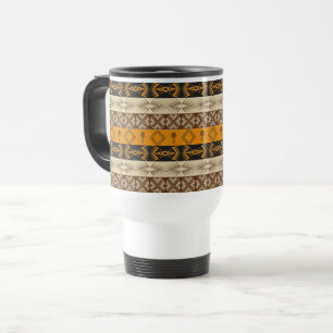 Taza De Viaje modelo tribal rayado africano étnico