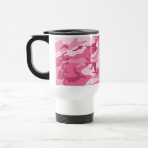 Taza De Viaje Modelo urbano rosado de Camoflage
