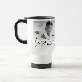 Taza De Viaje Modern 2 Photo Script Love