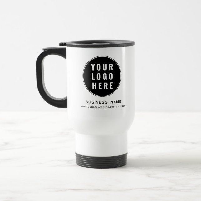 Taza De Viaje Modern Business Logo Website Custom Promotional (Izquierda)