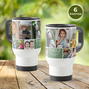 Taza De Viaje Modern Family es para siempre 10 fotocolage verde