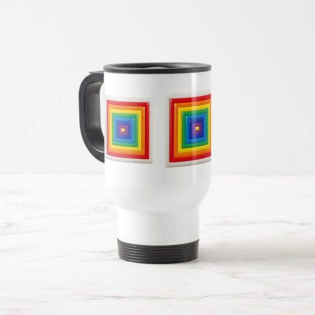 Taza De Viaje  Modern Geometric Color Pop (Anverso izquierdo)