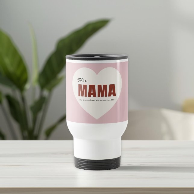 Taza De Viaje Modern Personalized Mama Heart Travel Mug (Subido por el creador)