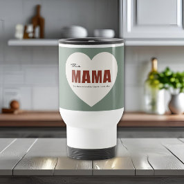 Taza De Viaje Modern Personalized Mama Heart Travel Mug