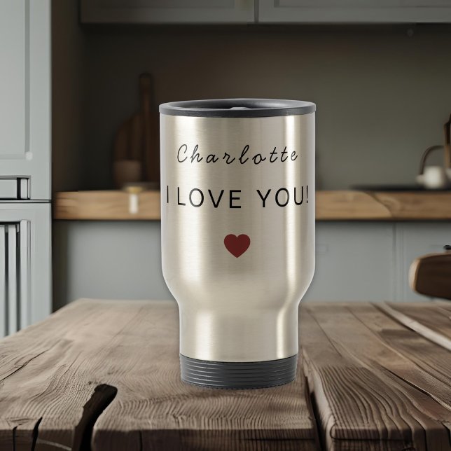 Taza De Viaje Modern Personalized Valentine Travel Mug (Subido por el creador)