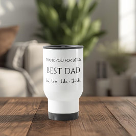 Taza de viaje moderna personalizada para el mejor