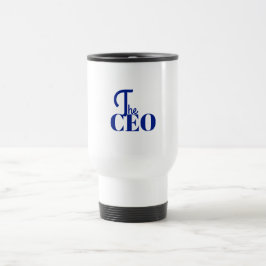 Taza De Viaje Moderno Minimal El CEO Azul
