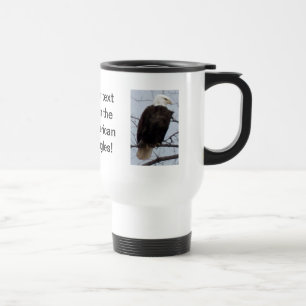 Taza De Viaje Modifique el viaje americano de Eagle calvo/la