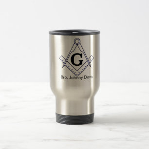 Taza De Viaje Modifique esta taza masónica del viaje para