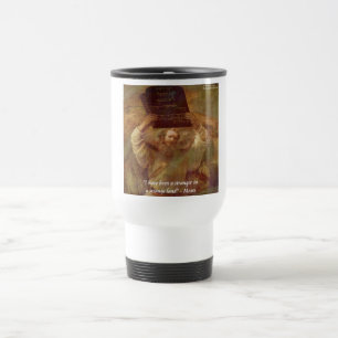 Taza De Viaje Moisés de Rembrandt y cita bíblica